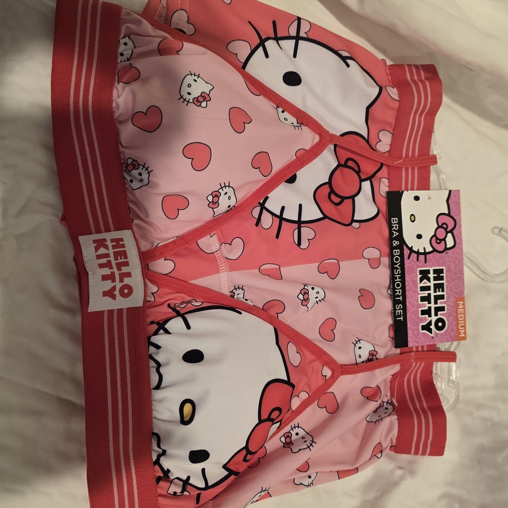 Hello Kitty Pink and Red Boyshort Set